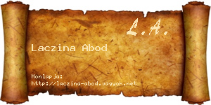 Laczina Abod névjegykártya